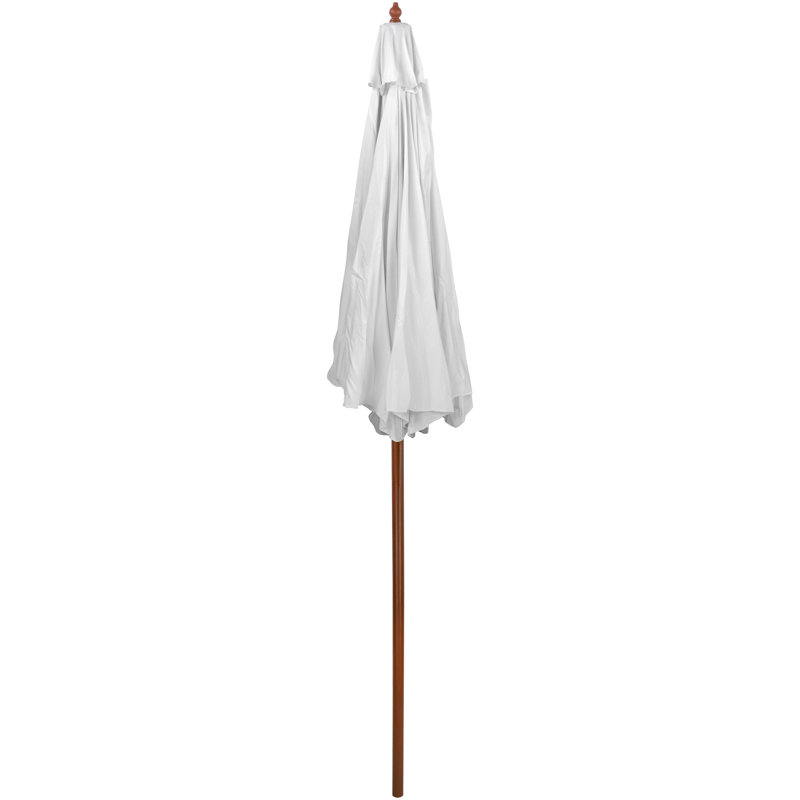 Northlight 8.5ft Outdoor Patio Market Umbrella with Wooden Pole White
